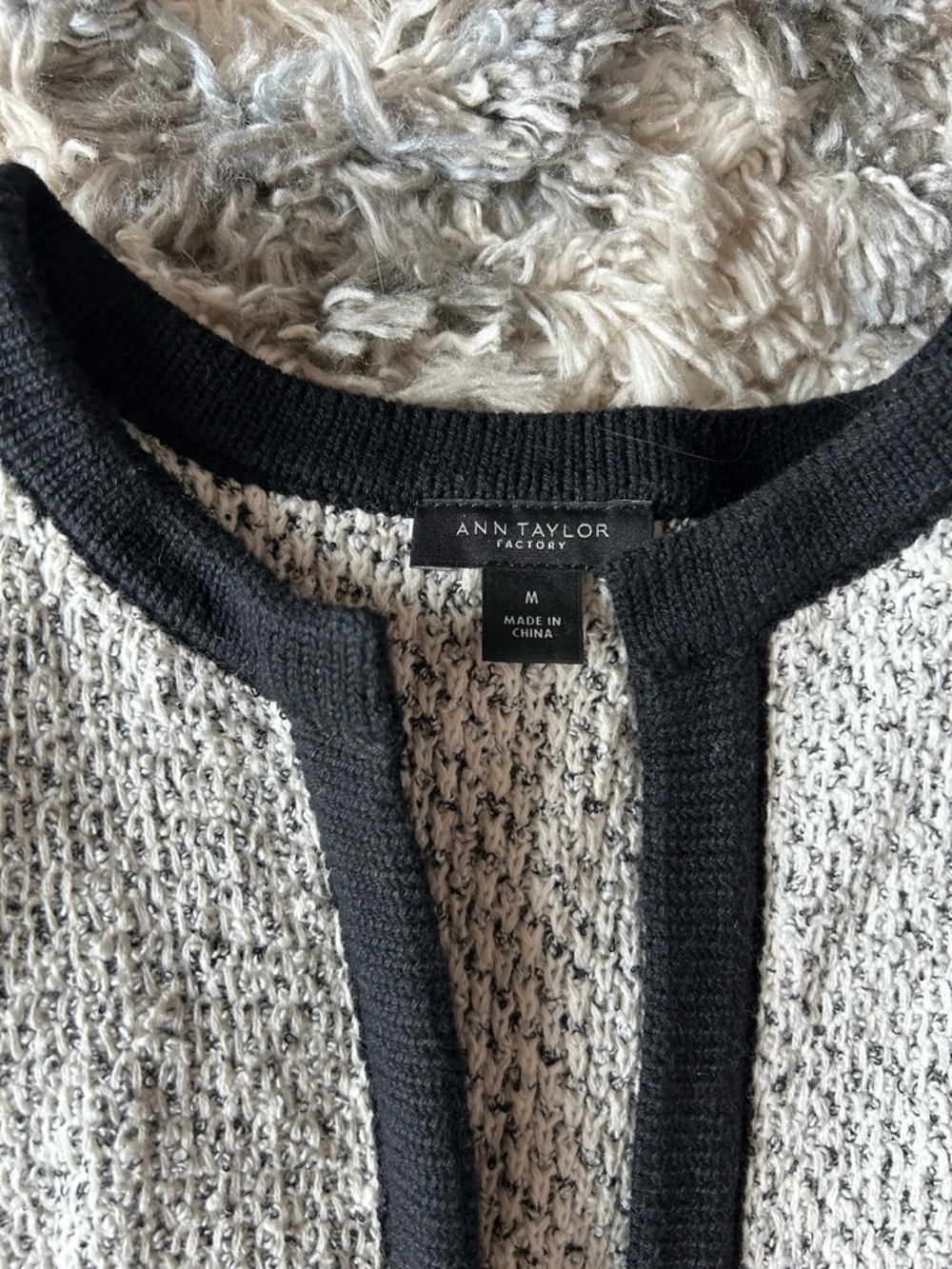 Ann Taylor  Textured Cardigan Bundle - White & Black - Picture 4 of 11